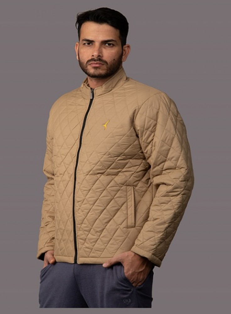 Full Sleeve Quilted Camel Winter Jacket