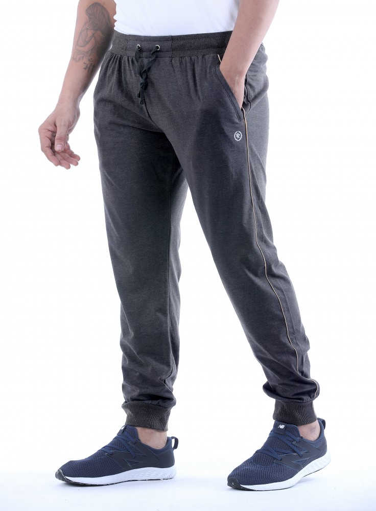 Dark Grey Jogger with Beige Stripe