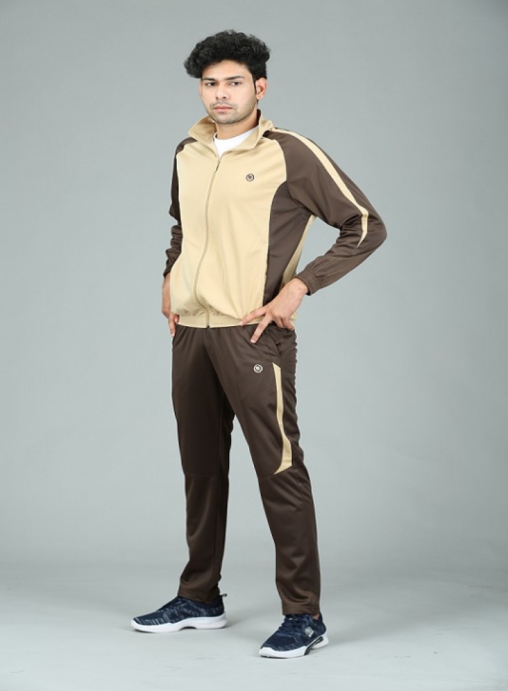 Beige Track Suit with Beige Strip