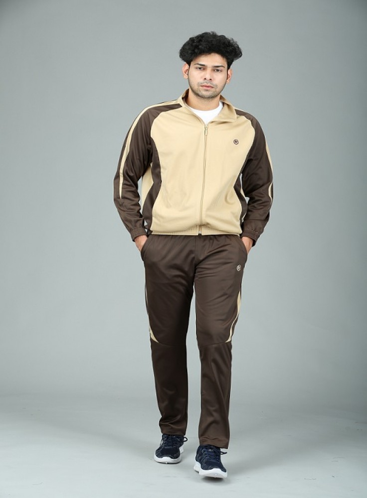 Beige Track Suit with Beige Strip