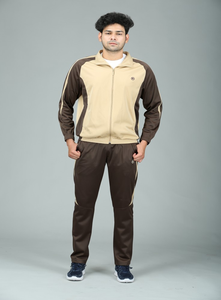 Beige Track Suit with Beige Strip