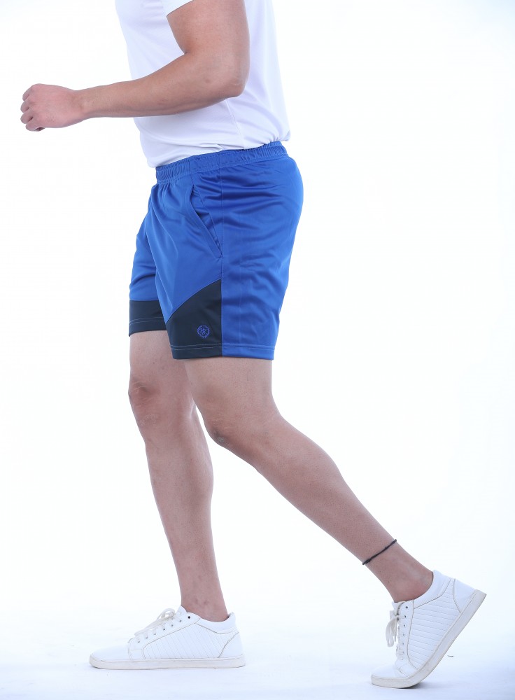 Royal Blue Athletic Short with Black Strip