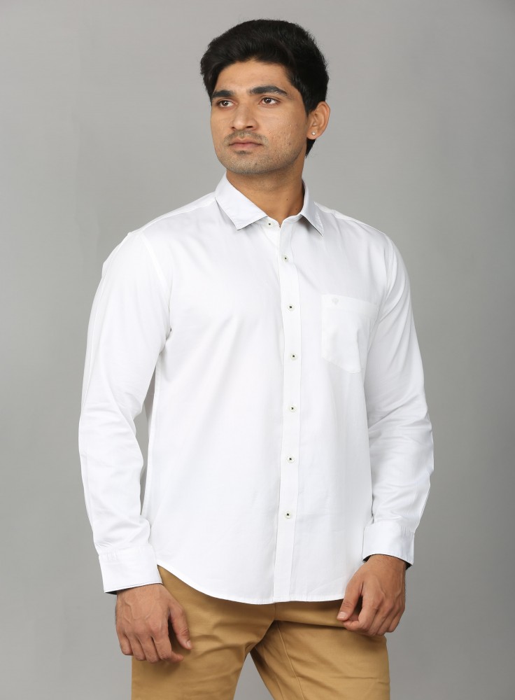Swiss Cotton White Shirt with Full Sleeves
