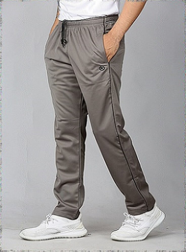 Medium Grey Jogging Wear with Grey Stripped White T-Shirt