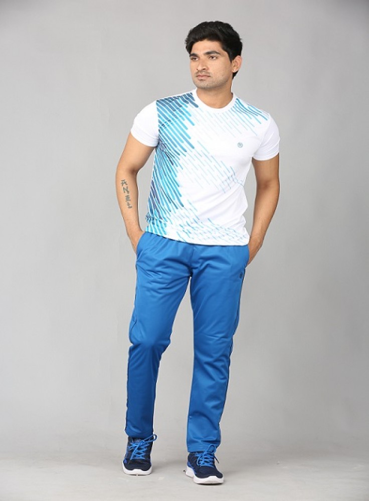 Royal Blue Jogging Wear with Blue Stripped White T-Shirt