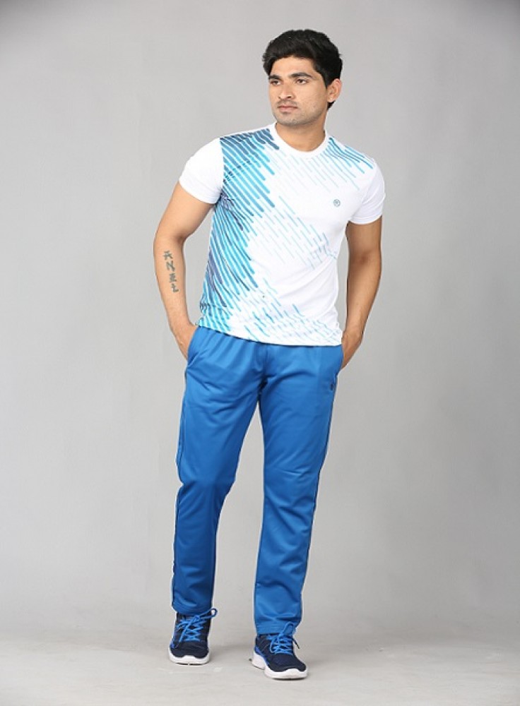 Royal Blue Jogging Wear with Blue Stripped White T-Shirt