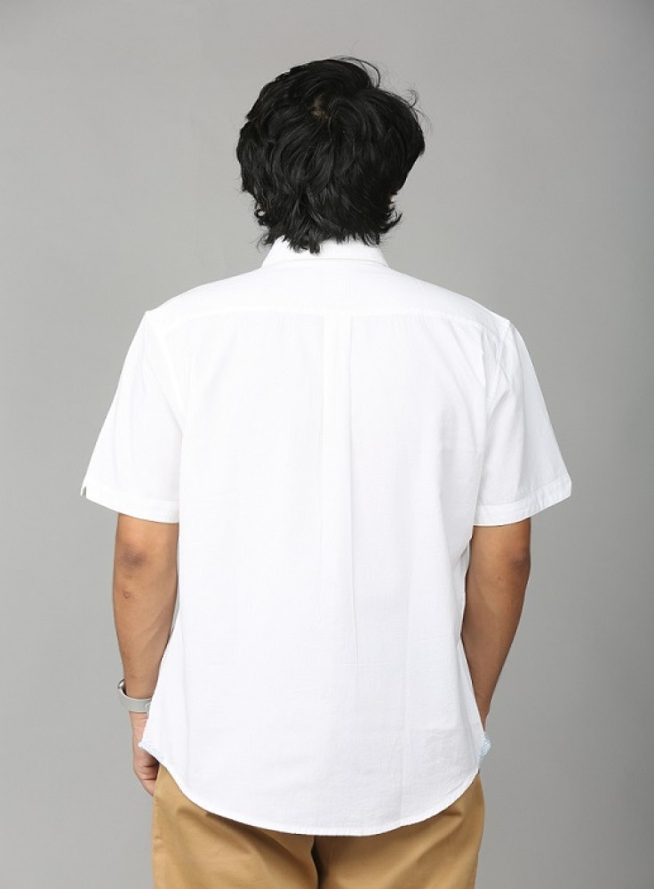 Linen Half Sleeve White Shirt