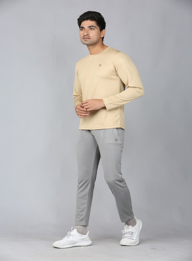 Light Grey Ankle Length Track Pant